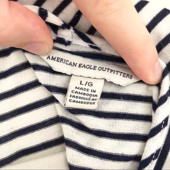 American Eagle Striped Top Scoop Back - Picture 5 of 7